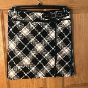 White House Black Market Checkered Skirt